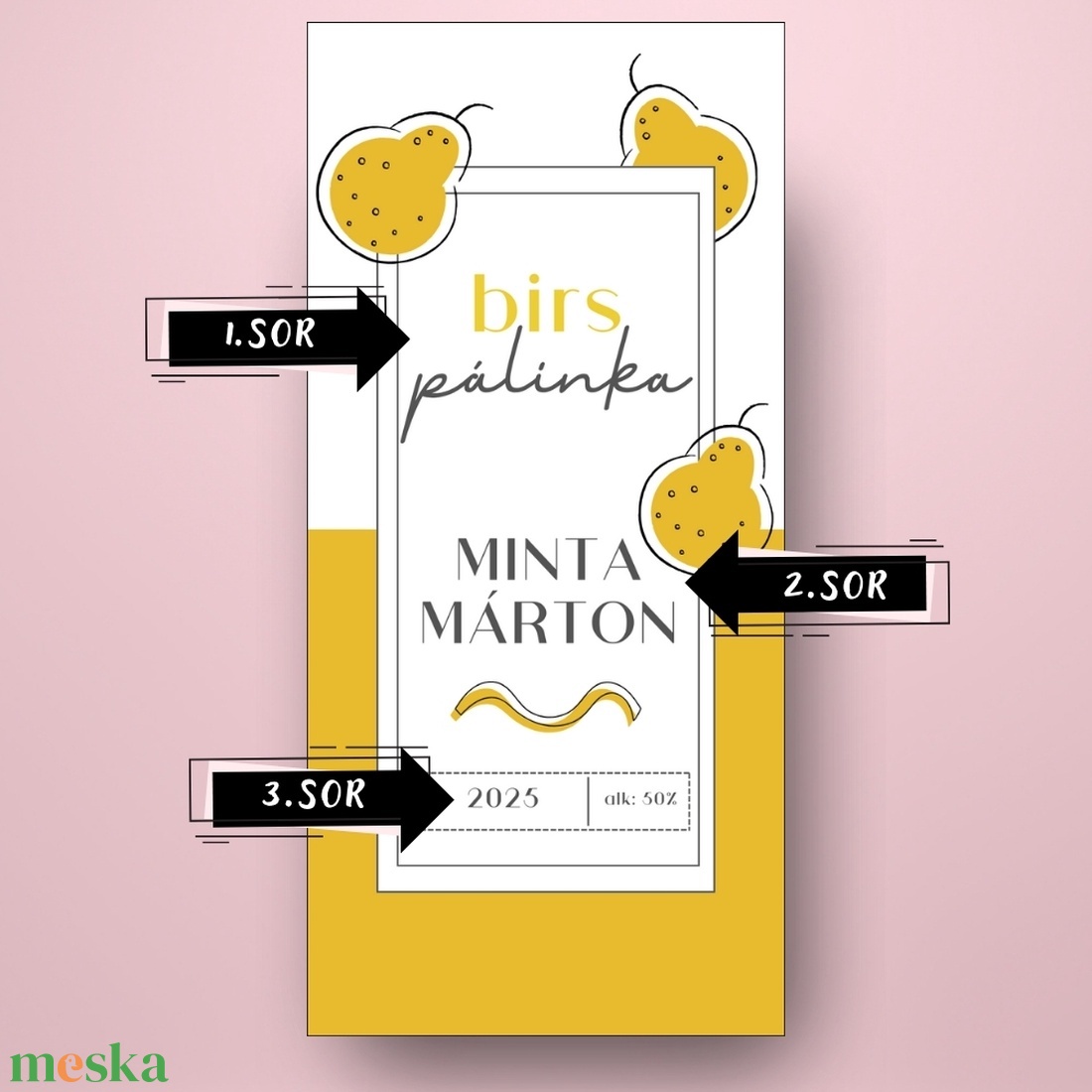 Birs pálinka - öntapadós üveg címke - vonalrajzolt minimalista grafikával - élelmiszer - alkoholos italok - Meska.hu Birs pálinka - öntapadós üveg címke - vonalrajzolt minimalista grafikával - élelmiszer - alkoholos italok - Meska.hu