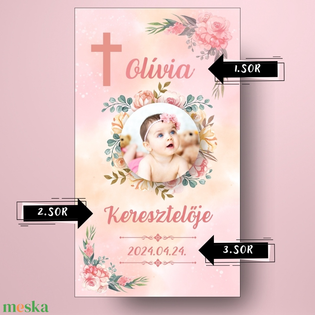 Keresztelőre való öntapadós üveg címke - rózsaszín alapon rózsákkal - játék & sport - keresztelőajándékok - Meska.hu Keresztelőre való öntapadós üveg címke - rózsaszín alapon rózsákkal - játék & sport - keresztelőajándékok - Meska.hu