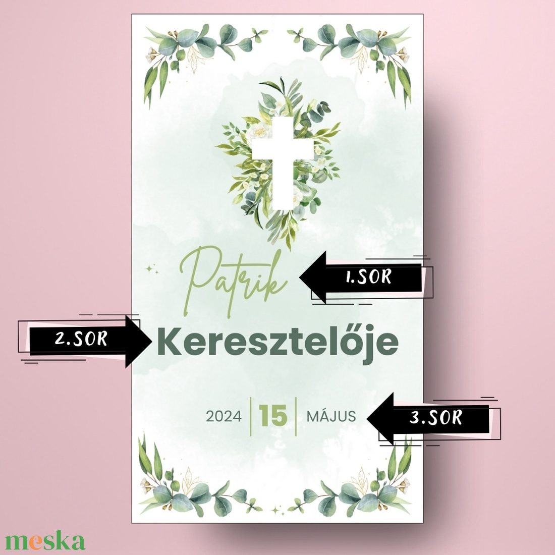 Keresztelőre való öntapadós üveg címke - zöld alapon levél csokrokkal - játék & sport - keresztelőajándékok - Meska.hu Keresztelőre való öntapadós üveg címke - zöld alapon levél csokrokkal - játék & sport - keresztelőajándékok - Meska.hu