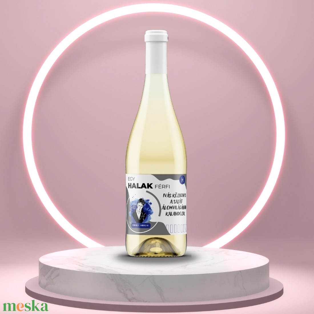 Horoszkópos öntapadós üveg címke - Halak férfi - élelmiszer - alkoholos italok - Meska.hu Horoszkópos öntapadós üveg címke - Halak férfi - élelmiszer - alkoholos italok - Meska.hu