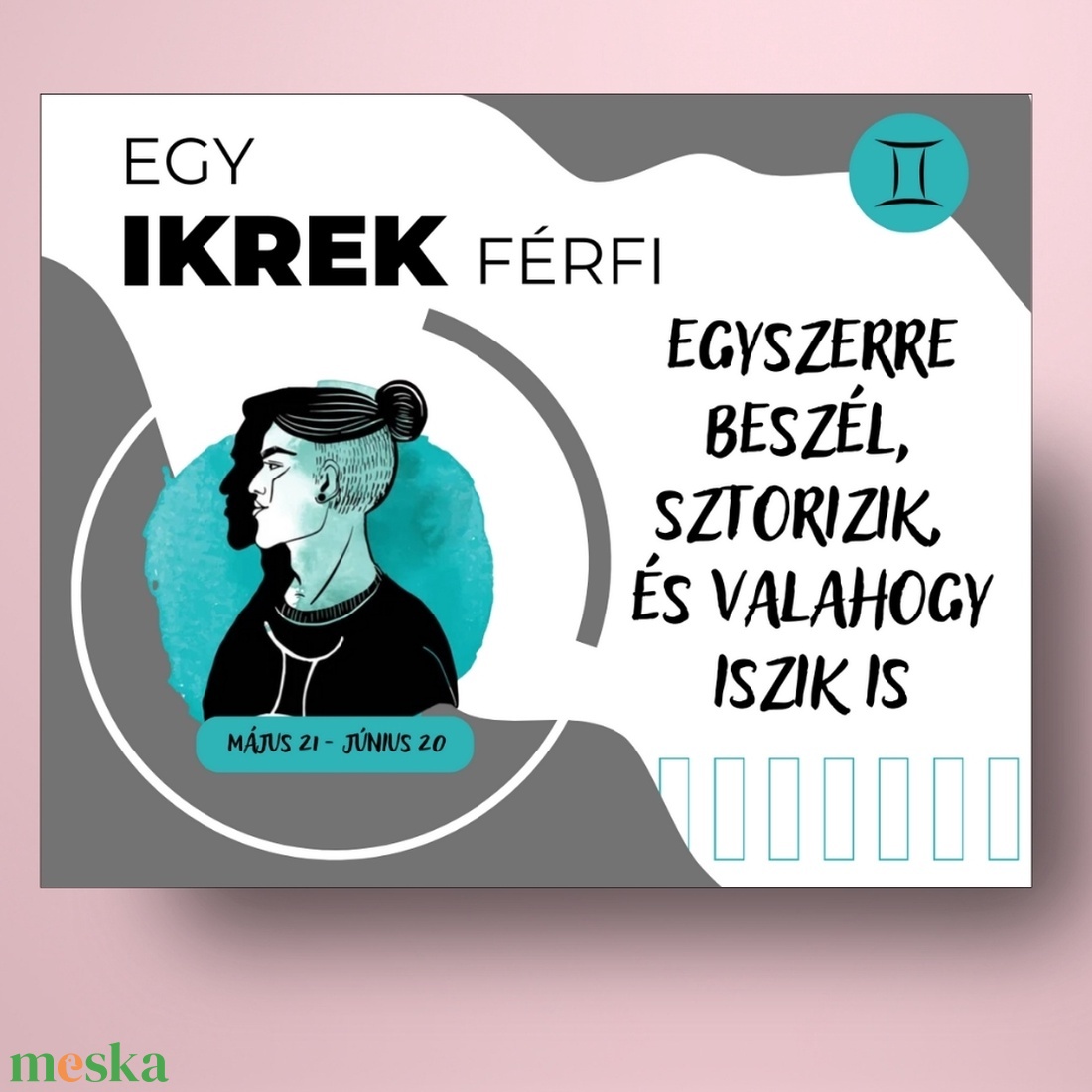 Horoszkópos öntapadós üveg címke - Ikrek férfi - élelmiszer - alkoholos italok - Meska.hu Horoszkópos öntapadós üveg címke - Ikrek férfi - élelmiszer - alkoholos italok - Meska.hu