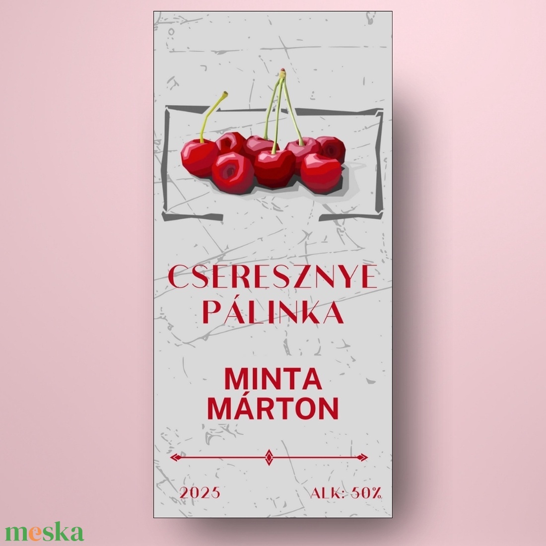 Cseresznye pálinka - öntapadós üveg címke - geometrikus cseresznyékkel - élelmiszer - alkoholos italok - Meska.hu Cseresznye pálinka - öntapadós üveg címke - geometrikus cseresznyékkel - élelmiszer - alkoholos italok - Meska.hu