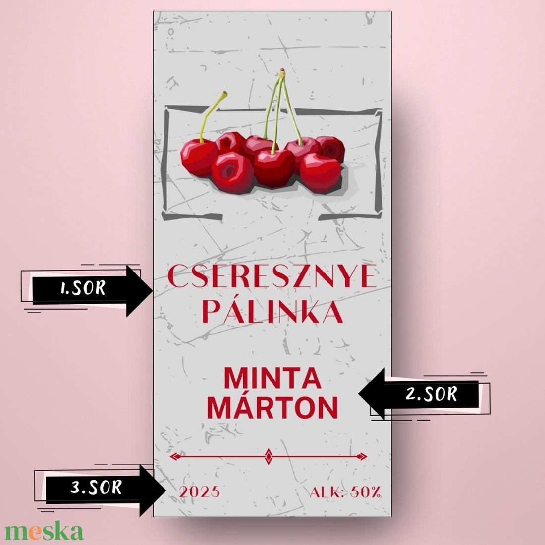 Cseresznye pálinka - öntapadós üveg címke - geometrikus cseresznyékkel - élelmiszer - alkoholos italok - Meska.hu Cseresznye pálinka - öntapadós üveg címke - geometrikus cseresznyékkel - élelmiszer - alkoholos italok - Meska.hu