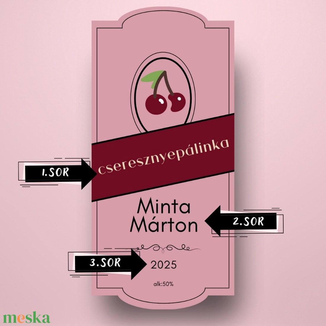 Cseresznye pálinka - öntapadós üveg címke - klasszikus stílusú - élelmiszer - alkoholos italok - Meska.hu Cseresznye pálinka - öntapadós üveg címke - klasszikus stílusú - élelmiszer - alkoholos italok - Meska.hu