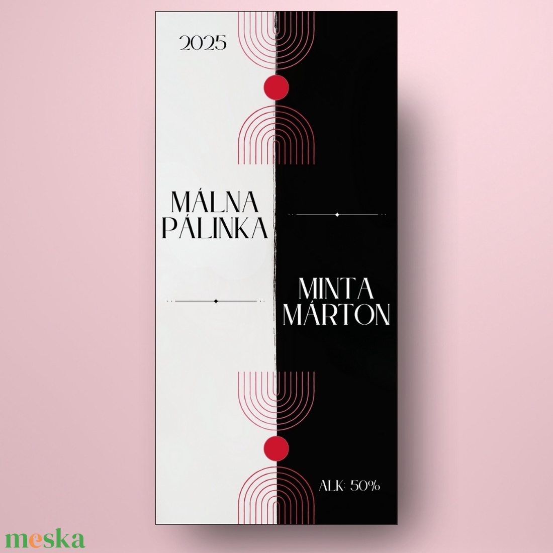 Málna pálinka - öntapadós üveg címke - kontrasztos minimalista dizájn - élelmiszer - alkoholos italok - Meska.hu Málna pálinka - öntapadós üveg címke - kontrasztos minimalista dizájn - élelmiszer - alkoholos italok - Meska.hu