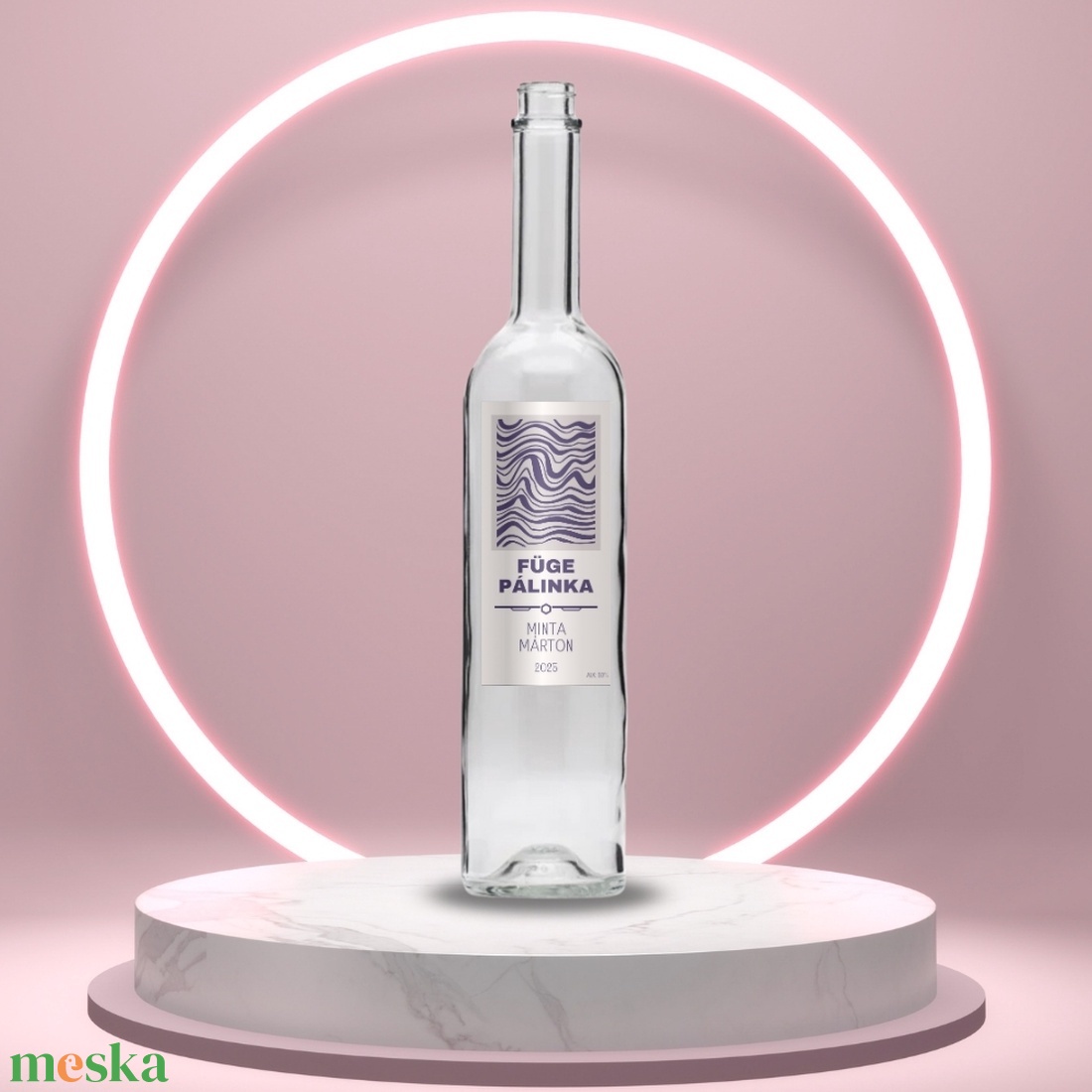 Füge pálinka - öntapadós üveg címke - modern hullám grafikával - élelmiszer - alkoholos italok - Meska.hu Füge pálinka - öntapadós üveg címke - modern hullám grafikával - élelmiszer - alkoholos italok - Meska.hu