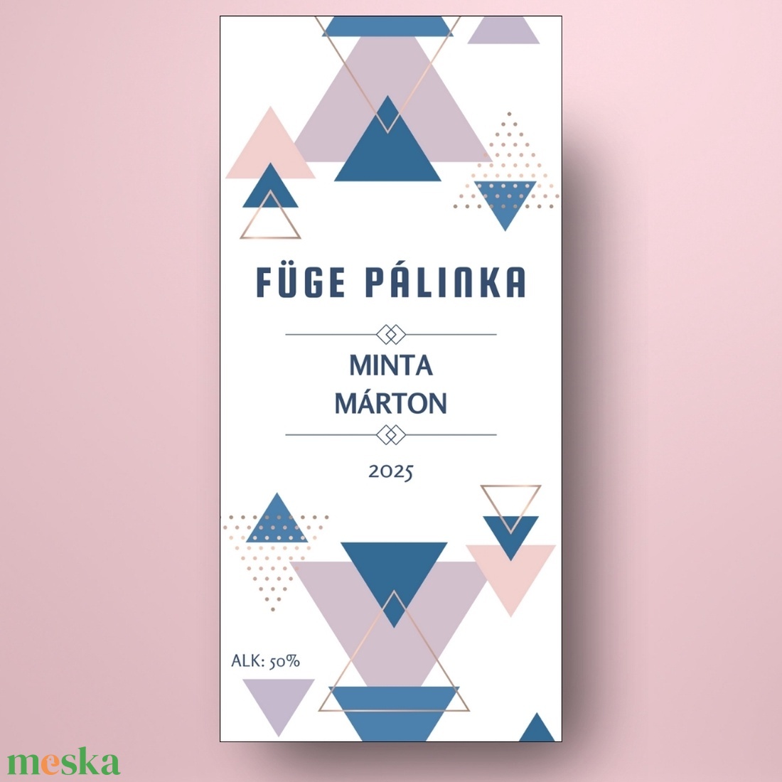 Füge pálinka - öntapadós üveg címke - pasztell háromszögekkel - élelmiszer - alkoholos italok - Meska.hu Füge pálinka - öntapadós üveg címke - pasztell háromszögekkel - élelmiszer - alkoholos italok - Meska.hu