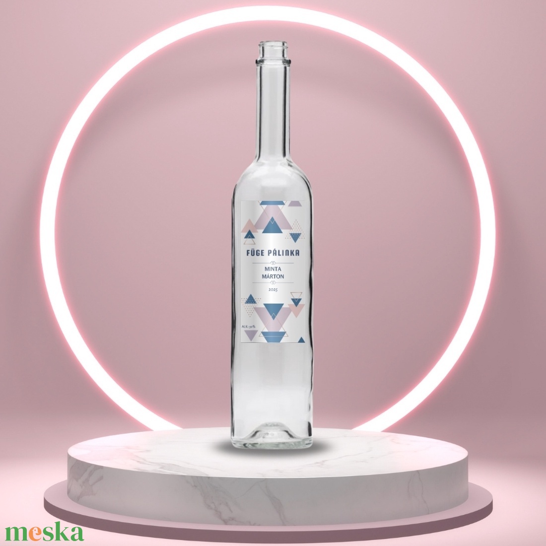 Füge pálinka - öntapadós üveg címke - pasztell háromszögekkel - élelmiszer - alkoholos italok - Meska.hu Füge pálinka - öntapadós üveg címke - pasztell háromszögekkel - élelmiszer - alkoholos italok - Meska.hu