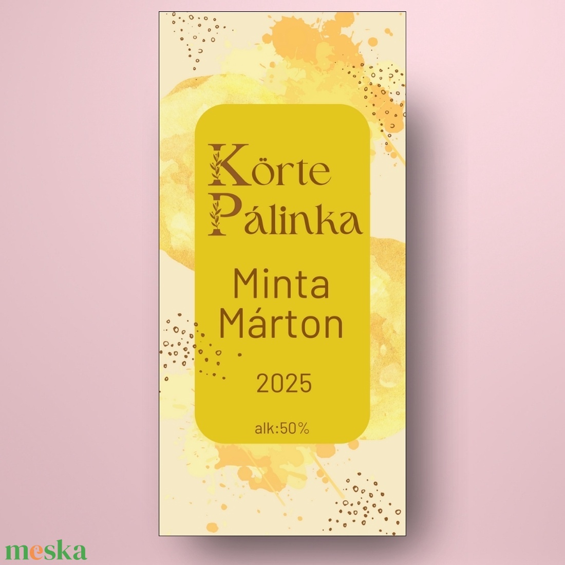 Körte pálinka - öntapadós üveg címke - sárga tónusú vízfestékkel - élelmiszer - alkoholos italok - Meska.hu Körte pálinka - öntapadós üveg címke - sárga tónusú vízfestékkel - élelmiszer - alkoholos italok - Meska.hu