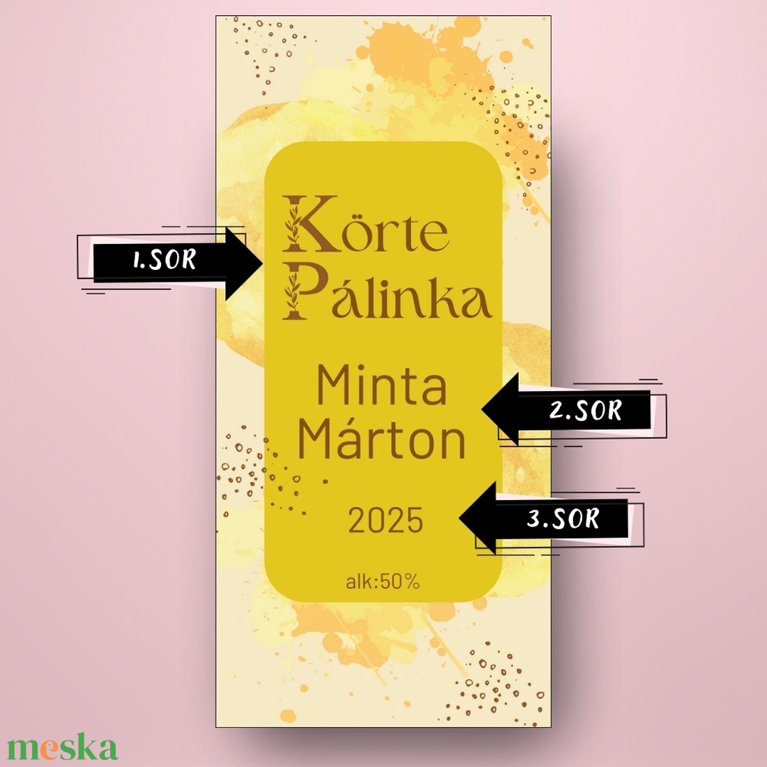 Körte pálinka - öntapadós üveg címke - sárga tónusú vízfestékkel - élelmiszer - alkoholos italok - Meska.hu Körte pálinka - öntapadós üveg címke - sárga tónusú vízfestékkel - élelmiszer - alkoholos italok - Meska.hu