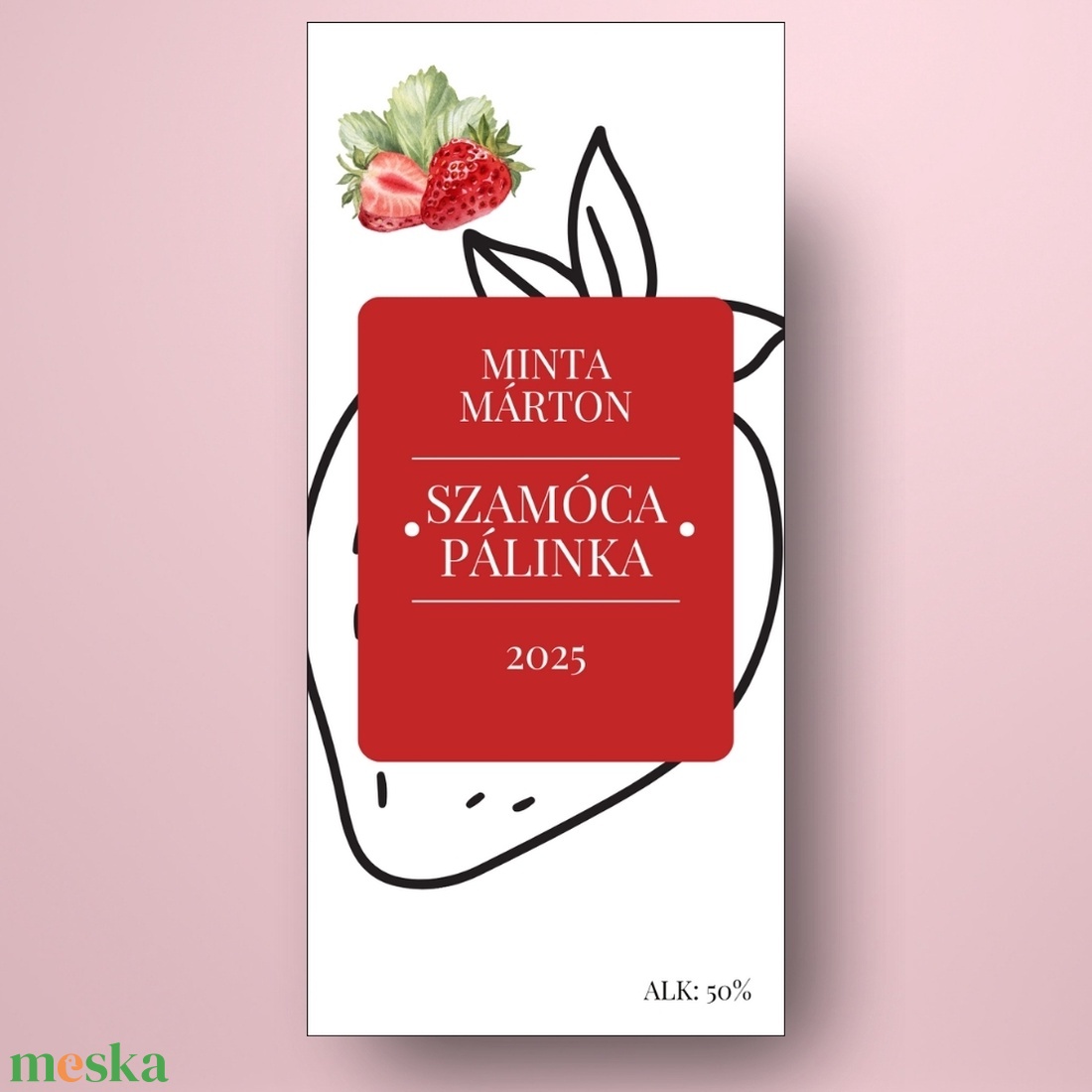 Szamóca pálinka - öntapadós üveg címke - fekete-fehér alappal és szögletes fókuszponttal - élelmiszer - alkoholos italok - Meska.hu Szamóca pálinka - öntapadós üveg címke - fekete-fehér alappal és szögletes fókuszponttal - élelmiszer - alkoholos italok - Meska.hu