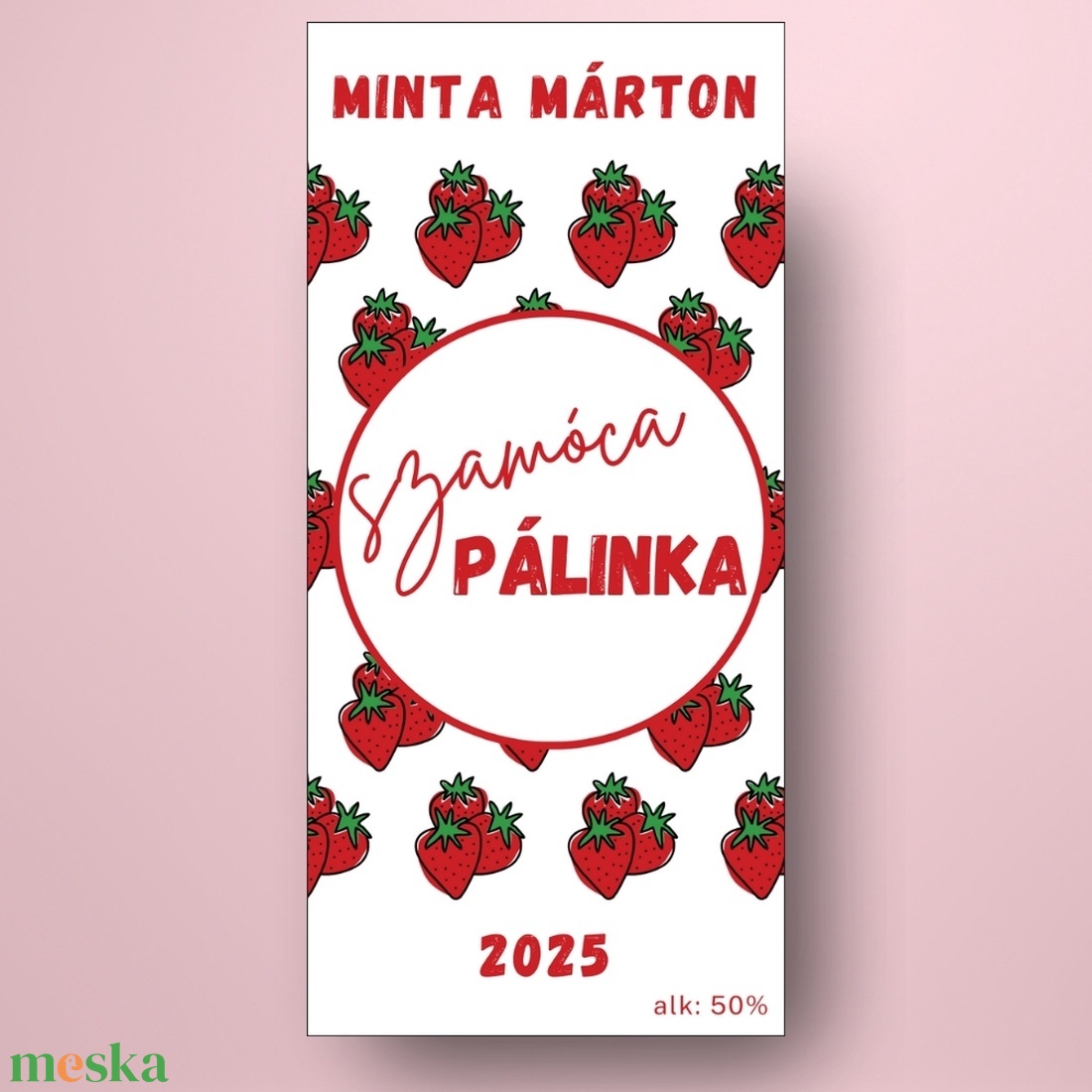 Szamóca pálinka - öntapadós üveg címke - kis piros rajzolt szamócákkal - élelmiszer - alkoholos italok - Meska.hu Szamóca pálinka - öntapadós üveg címke - kis piros rajzolt szamócákkal - élelmiszer - alkoholos italok - Meska.hu