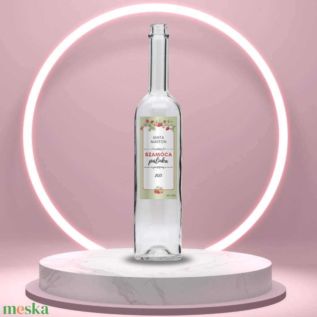 Szamóca pálinka - öntapadós üveg címke - zöld alapon szamóca rajzokkal - élelmiszer - alkoholos italok - Meska.hu Szamóca pálinka - öntapadós üveg címke - zöld alapon szamóca rajzokkal - élelmiszer - alkoholos italok - Meska.hu