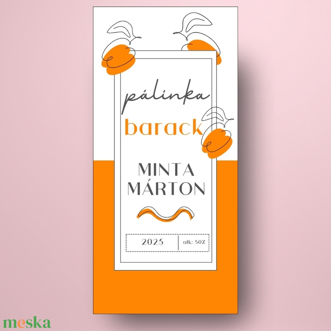 Barack pálinka - öntapadós üveg címke - vonalrajzolt, minimalista grafikával - élelmiszer - alkoholos italok - Meska.hu Barack pálinka - öntapadós üveg címke - vonalrajzolt, minimalista grafikával - élelmiszer - alkoholos italok - Meska.hu