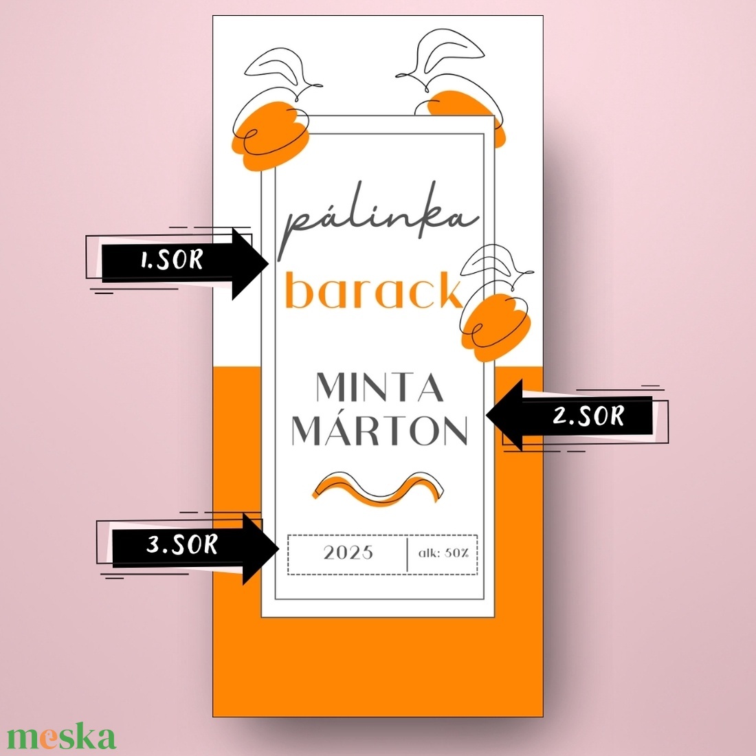 Barack pálinka - öntapadós üveg címke - vonalrajzolt, minimalista grafikával - élelmiszer - alkoholos italok - Meska.hu Barack pálinka - öntapadós üveg címke - vonalrajzolt, minimalista grafikával - élelmiszer - alkoholos italok - Meska.hu
