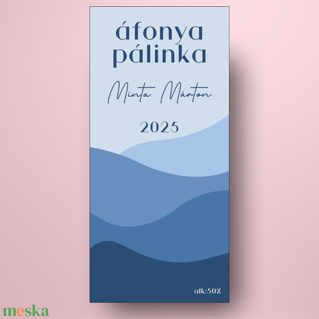 Áfonya pálinka - öntapadós üveg címke -  egymásba hajló árnyalatokkal  - élelmiszer - alkoholos italok - Meska.hu