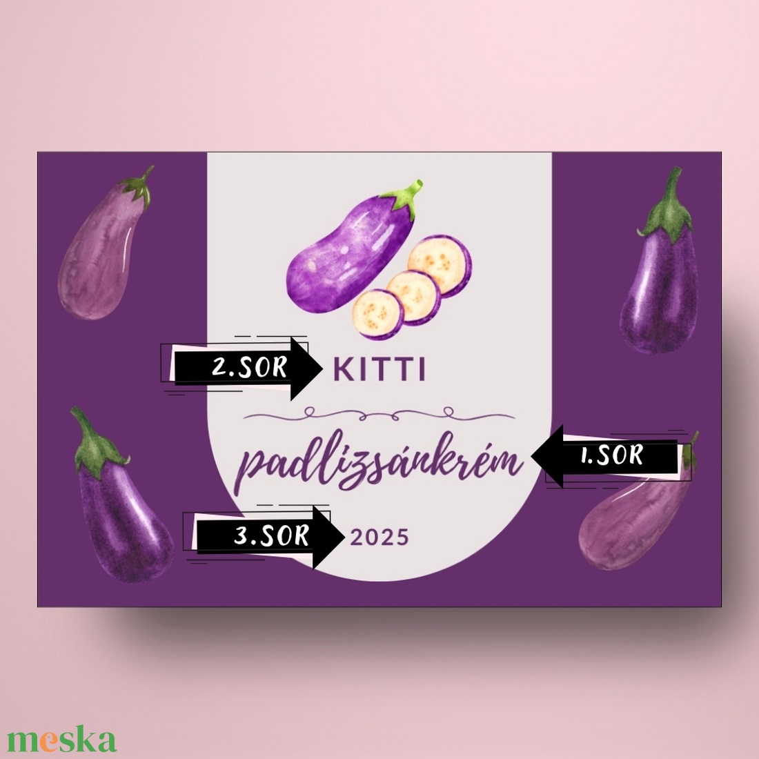 Padlizsánkrém - öntapadós üveg címke - padlizsánminta vízfesték textúrával - élelmiszer - befőtt - Meska.hu Padlizsánkrém - öntapadós üveg címke - padlizsánminta vízfesték textúrával - élelmiszer - befőtt - Meska.hu