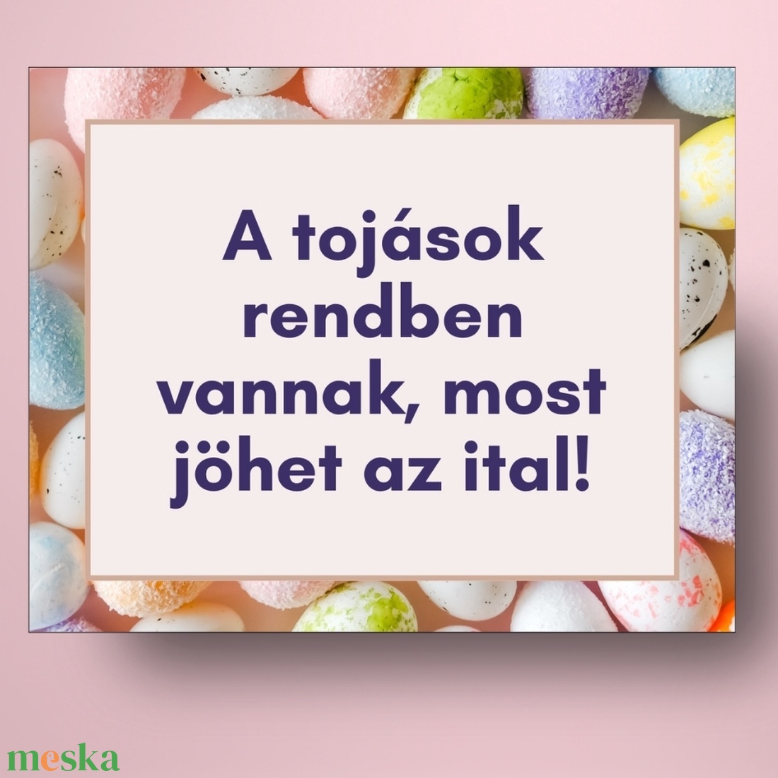 Húsvéti öntapadós üveg címke - színes textúrált tojásokkal - élelmiszer - alkoholos italok - Meska.hu