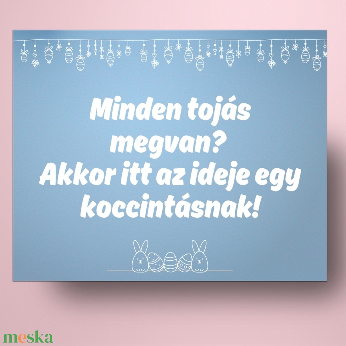 Húsvéti öntapadós üveg címke - kék és rózsaszín tojásokkal és virággal - élelmiszer - alkoholos italok - Meska.hu