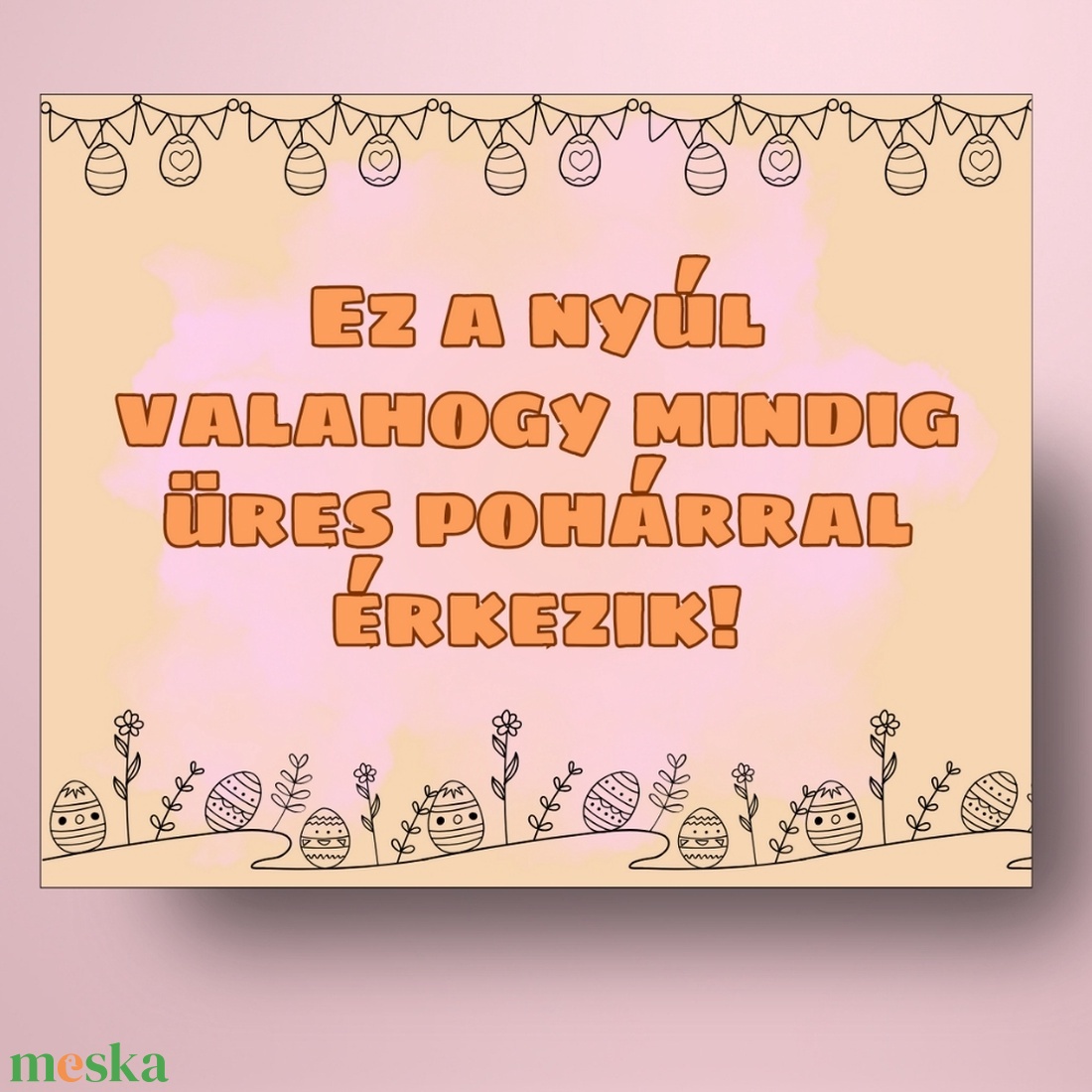 Húsvéti öntapadós üveg címke - kisautóval és nyuszival - élelmiszer - alkoholos italok - Meska.hu