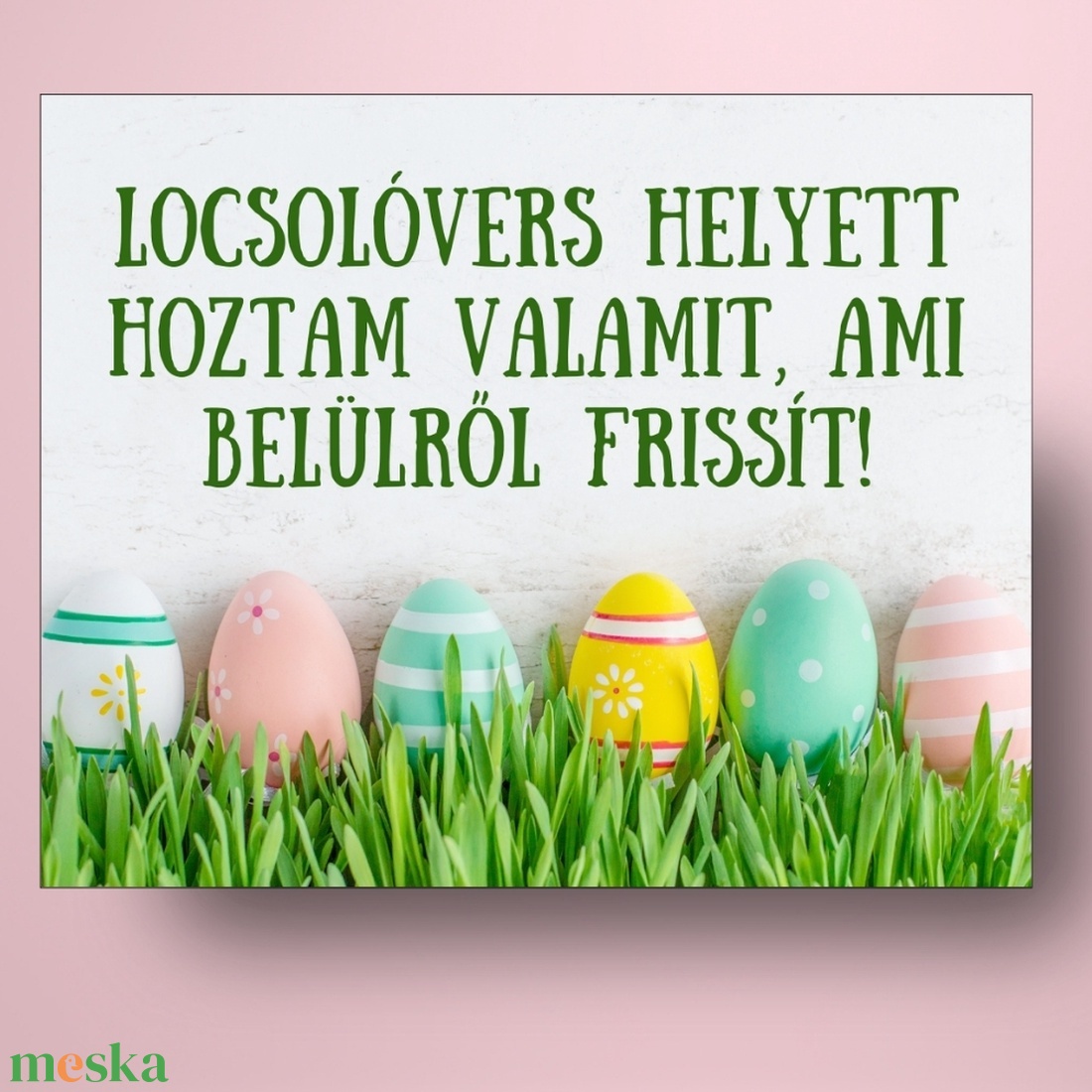 Húsvéti öntapadós üveg címke - színes tojásokkal a fűben - élelmiszer - alkoholos italok - Meska.hu