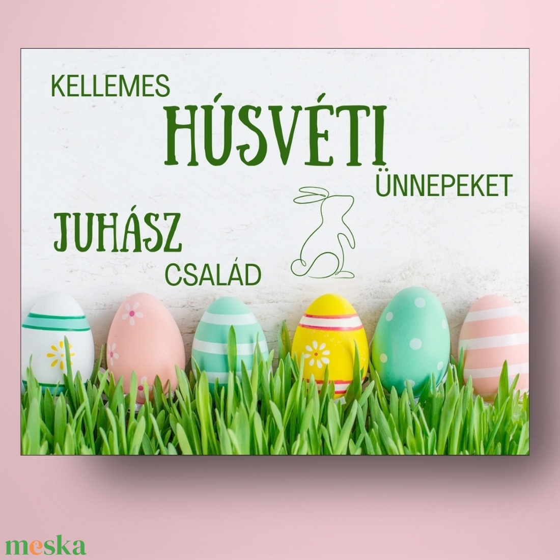Húsvéti öntapadós üveg címke - színes tojásokkal a fűben - élelmiszer - alkoholos italok - Meska.hu
