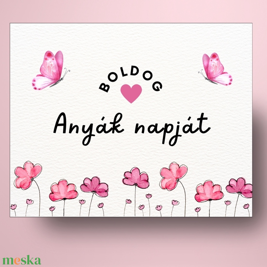 Anyák napi üveg címke - textúrált alapon festett virágokkal - élelmiszer - alkoholos italok - Meska.hu