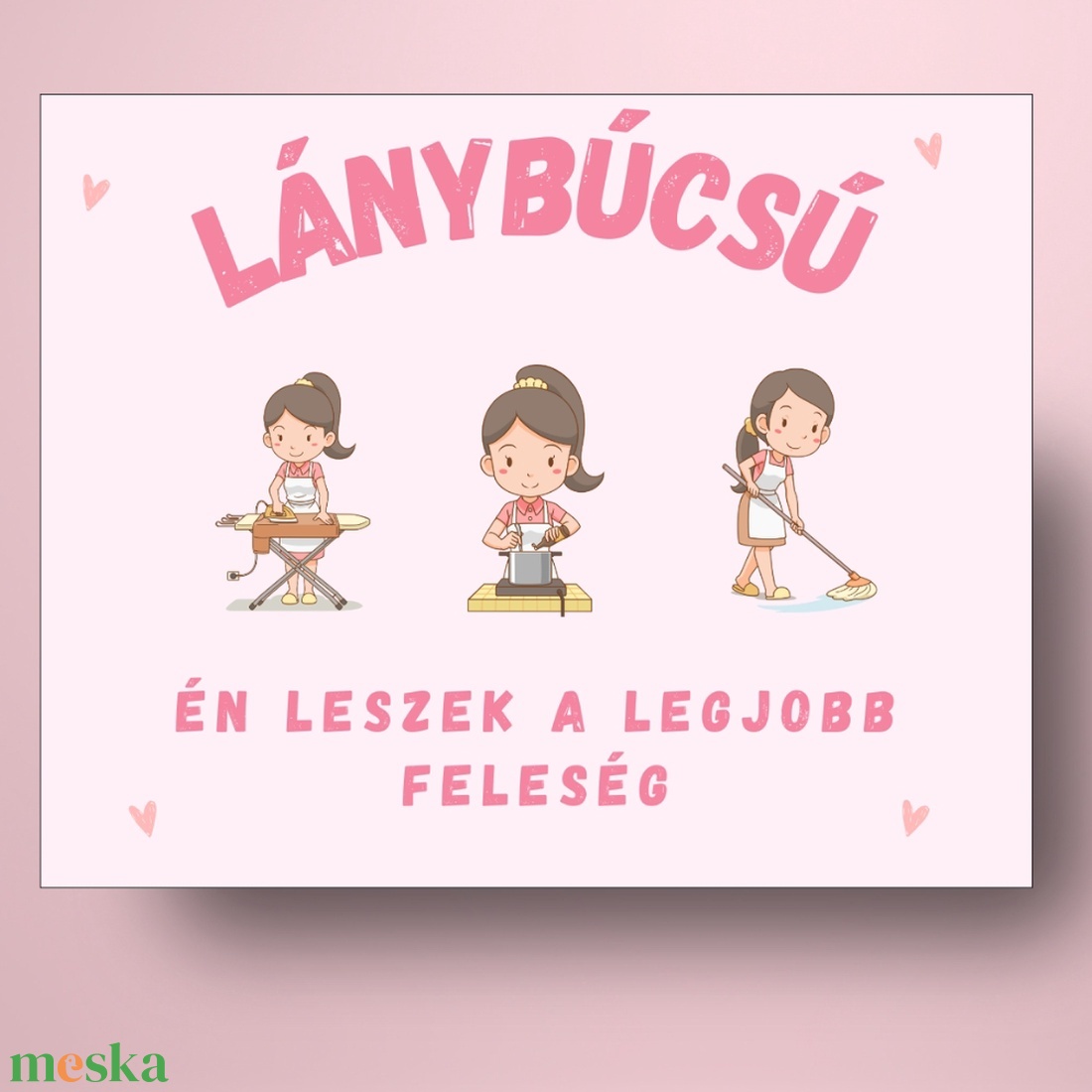 Lánybúcsú öntapadós üveg címke - lány rajzokkal - esküvő - lánybúcsú - Meska.hu