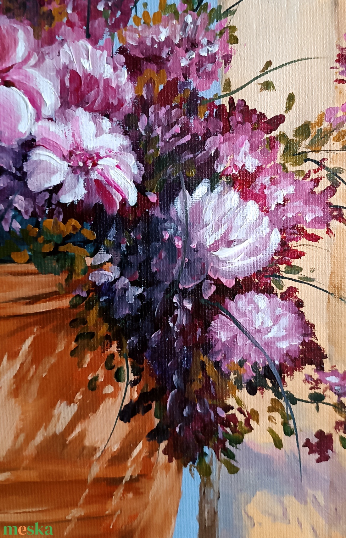  Mediterrán csokor - művészet - festmény - olajfestmény - Meska.hu