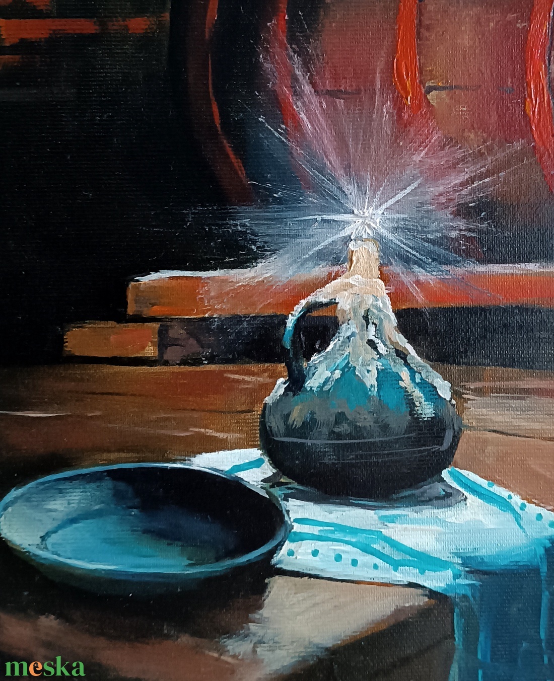 Borospince - művészet - festmény - olajfestmény - Meska.hu