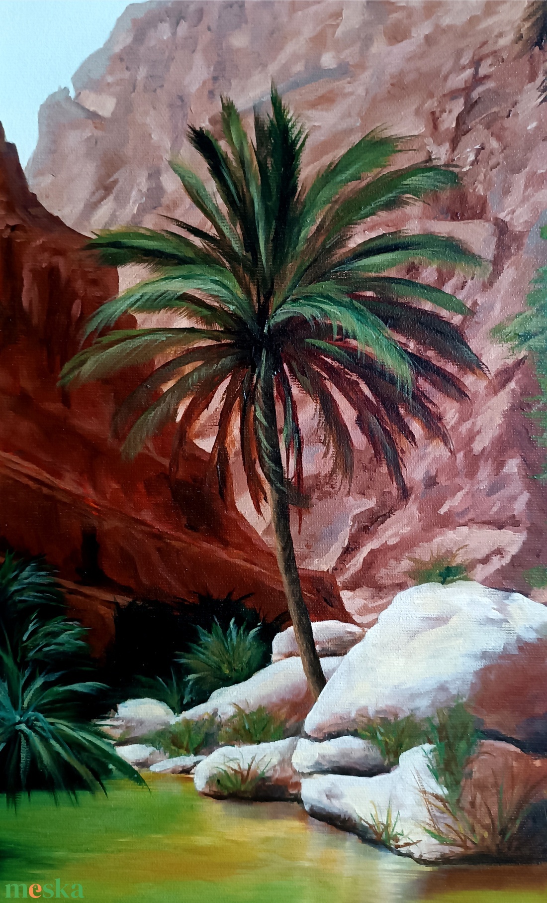 Oázis - művészet - festmény - olajfestmény - Meska.hu