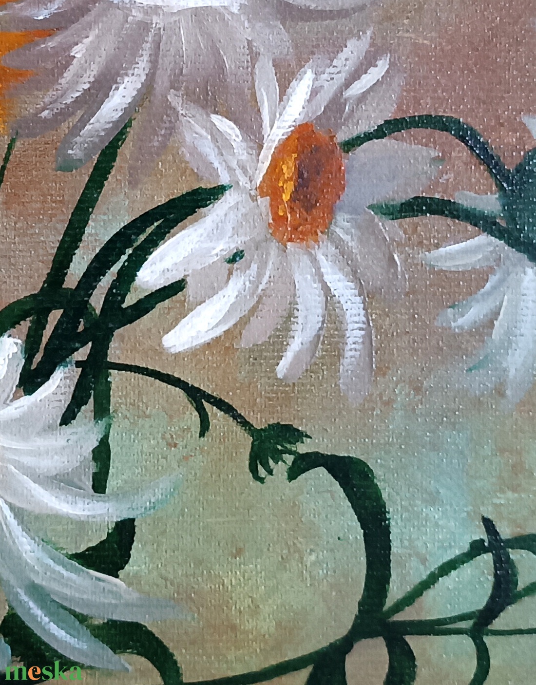 Kukoricás virágcsokor - művészet - festmény - olajfestmény - Meska.hu