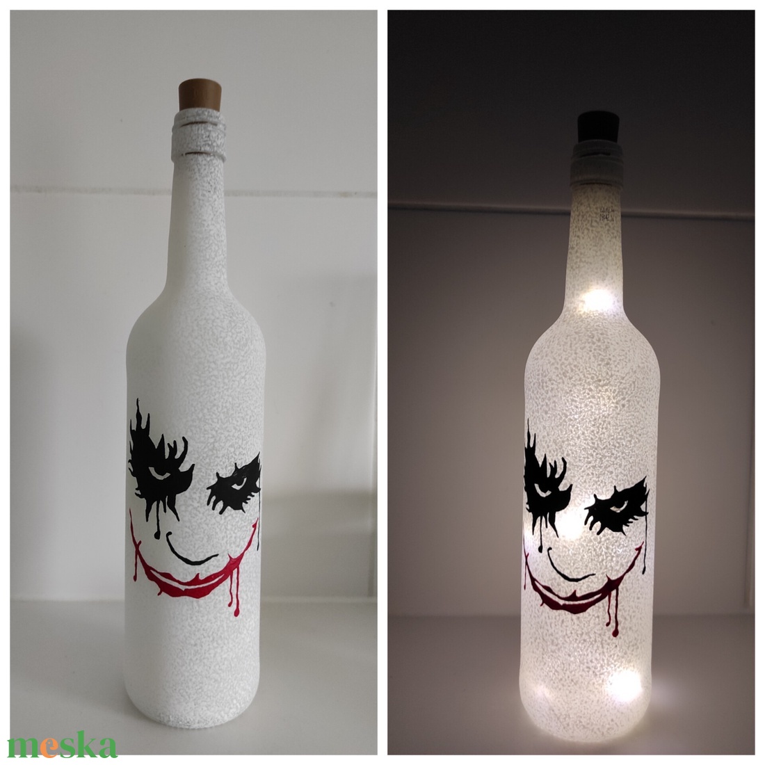 Joker palacklámpás , hangulatlámpa - otthon & életmód - lámpa - hangulatlámpa - Meska.hu Joker palacklámpás , hangulatlámpa - otthon & életmód - lámpa - hangulatlámpa - Meska.hu