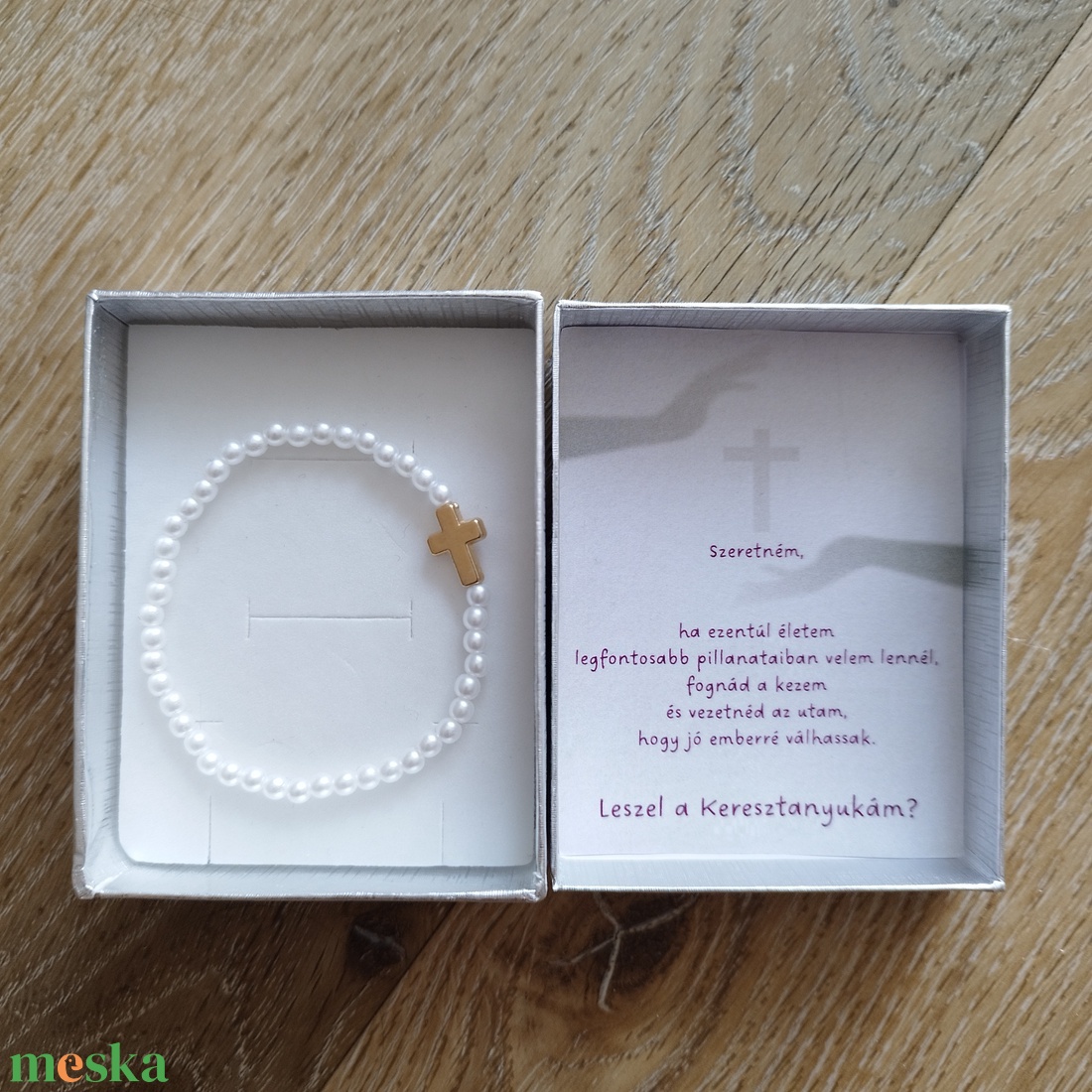Keresztanya felkérő díszdobozban - többféle - játék & sport - keresztelőajándékok - Meska.hu