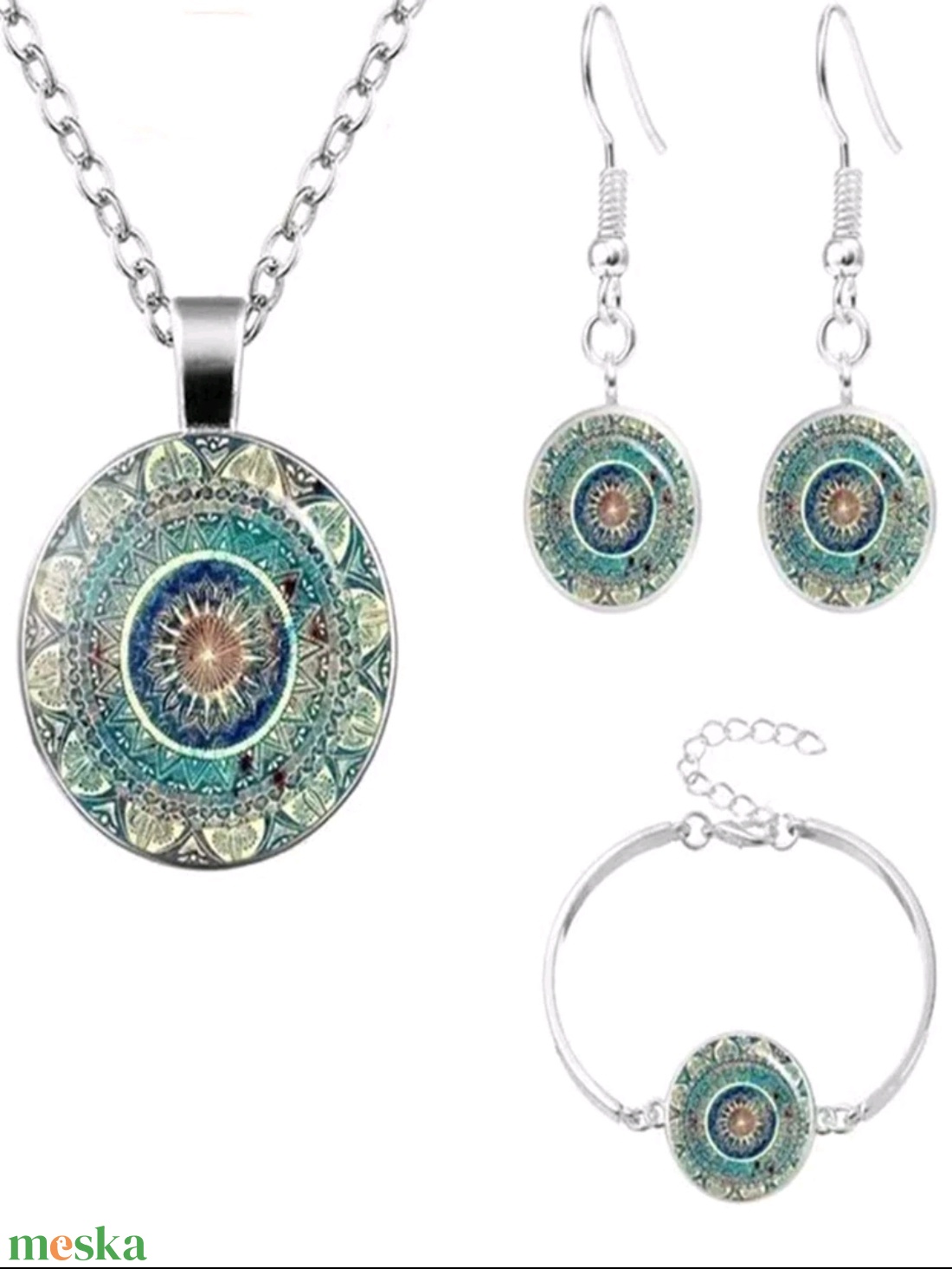Mandala három darabos üveglencsés ékszerszett - ékszer - ékszerszett - Meska.hu Mandala három darabos üveglencsés ékszerszett - ékszer - ékszerszett - Meska.hu