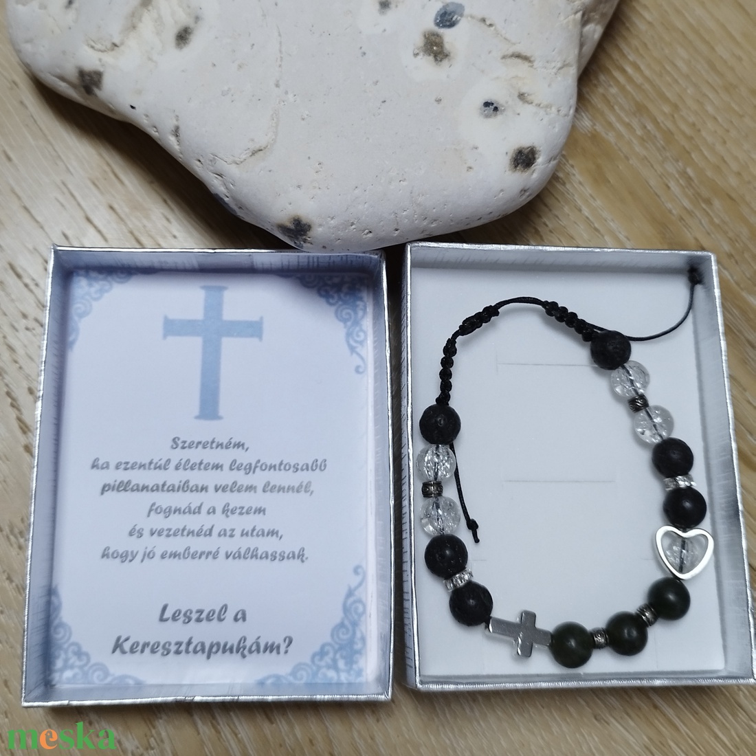 Keresztszülő felkérő díszdobozban - baba - mama - keresztelő kellékek - keresztszülő felkérő - Meska.hu