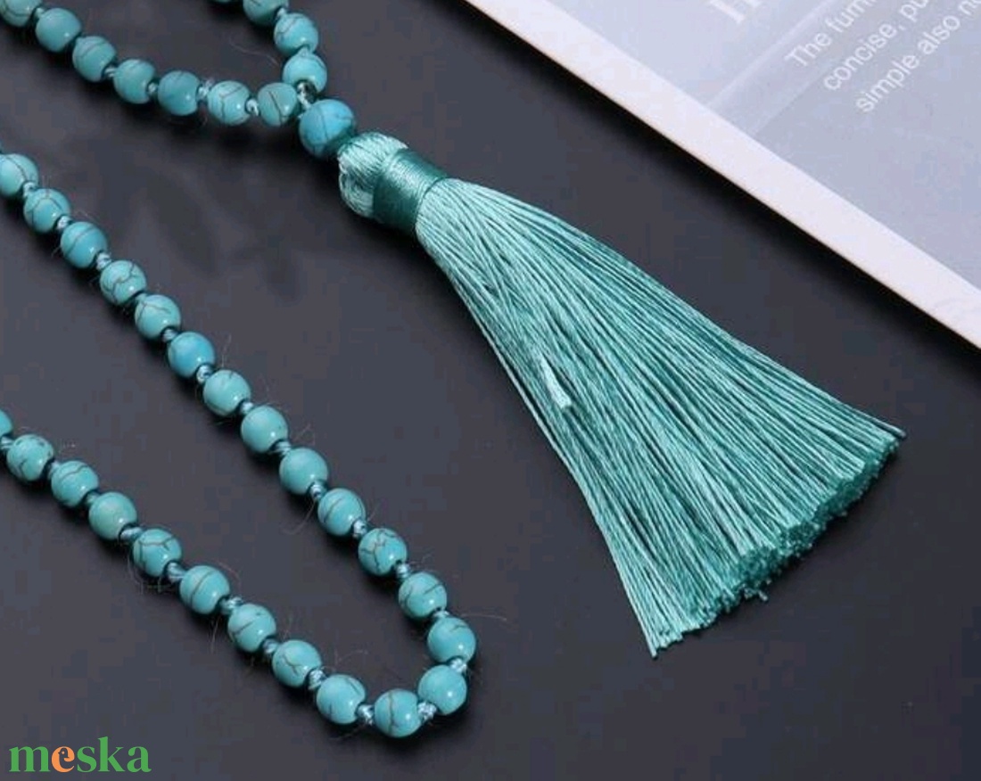 108 szemes türkiz mala, díszdobozban - otthon & életmód - vallás - lánc & füzér - Meska.hu