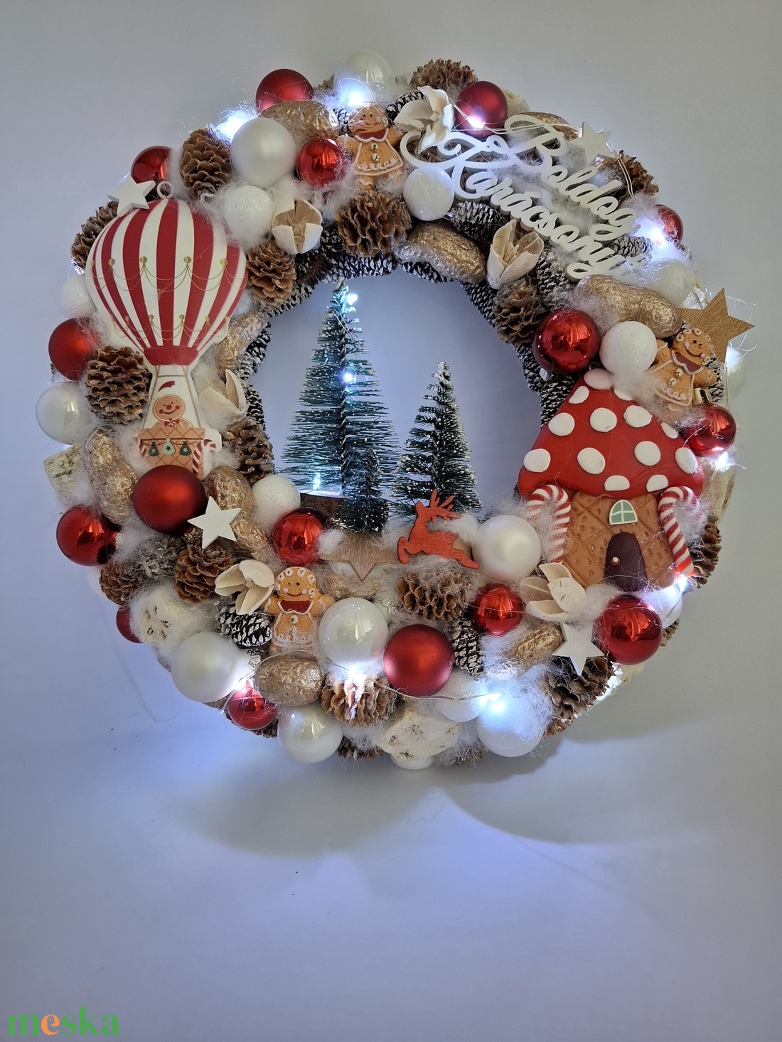 Mézis karácsonyi kopogtató - karácsony - adventi díszek - adventi ajtódísz - Meska.hu Mézis karácsonyi kopogtató - karácsony - adventi díszek - adventi ajtódísz - Meska.hu