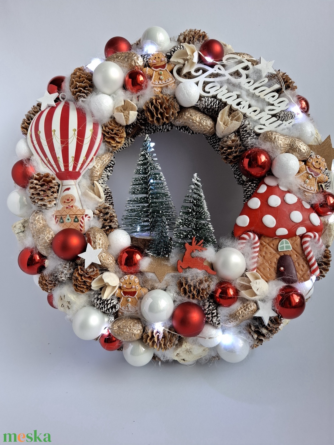 Mézis karácsonyi kopogtató - karácsony - adventi díszek - adventi ajtódísz - Meska.hu Mézis karácsonyi kopogtató - karácsony - adventi díszek - adventi ajtódísz - Meska.hu