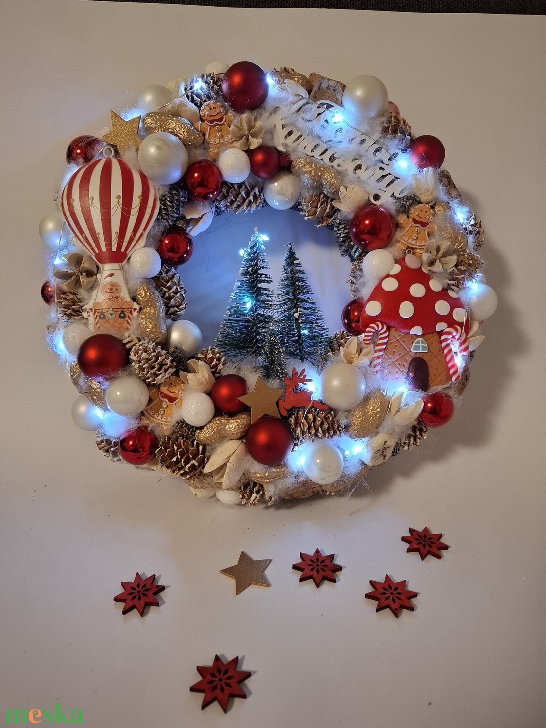 Mézis karácsonyi kopogtató - karácsony - adventi díszek - adventi ajtódísz - Meska.hu Mézis karácsonyi kopogtató - karácsony - adventi díszek - adventi ajtódísz - Meska.hu