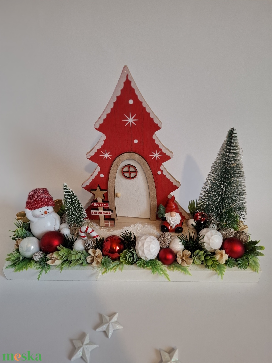 Karácsonyi asztaldisz piros - karácsony - adventi díszek - adventi asztaldísz - Meska.hu Karácsonyi asztaldisz piros - karácsony - adventi díszek - adventi asztaldísz - Meska.hu