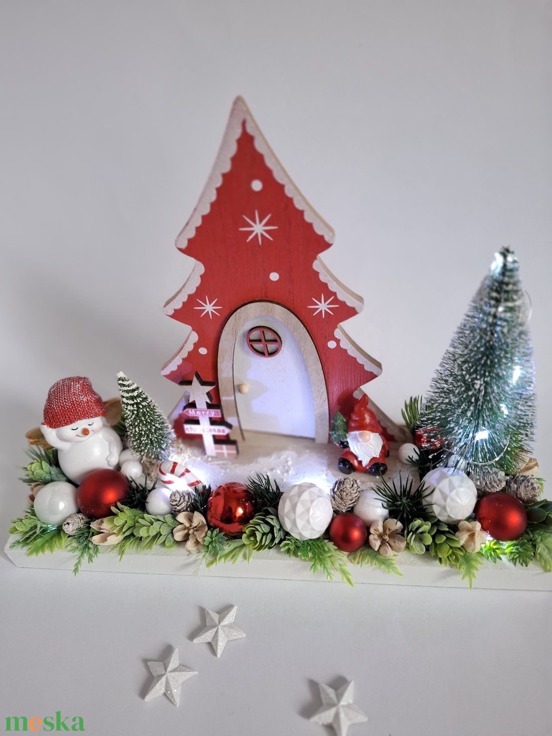 Karácsonyi asztaldisz piros - karácsony - adventi díszek - adventi asztaldísz - Meska.hu Karácsonyi asztaldisz piros - karácsony - adventi díszek - adventi asztaldísz - Meska.hu