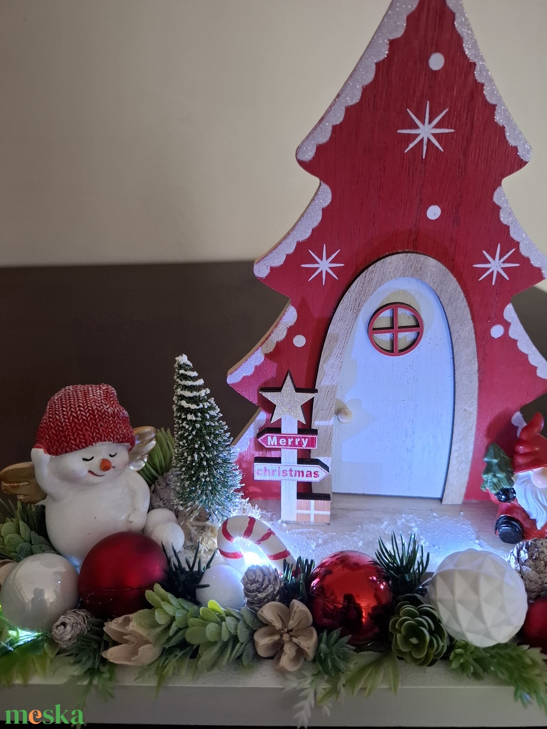 Karácsonyi asztaldisz piros - karácsony - adventi díszek - adventi asztaldísz - Meska.hu Karácsonyi asztaldisz piros - karácsony - adventi díszek - adventi asztaldísz - Meska.hu