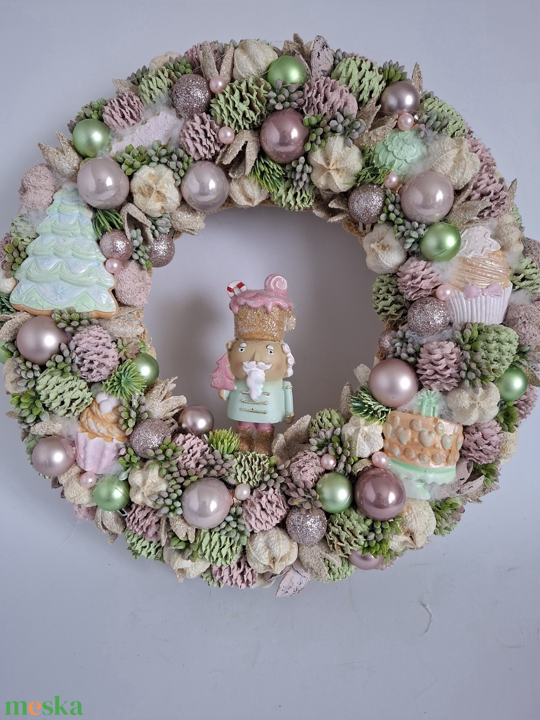 Karácsonyi kopogtató pasztel - karácsony - adventi díszek - adventi ajtódísz - Meska.hu Karácsonyi kopogtató pasztel - karácsony - adventi díszek - adventi ajtódísz - Meska.hu