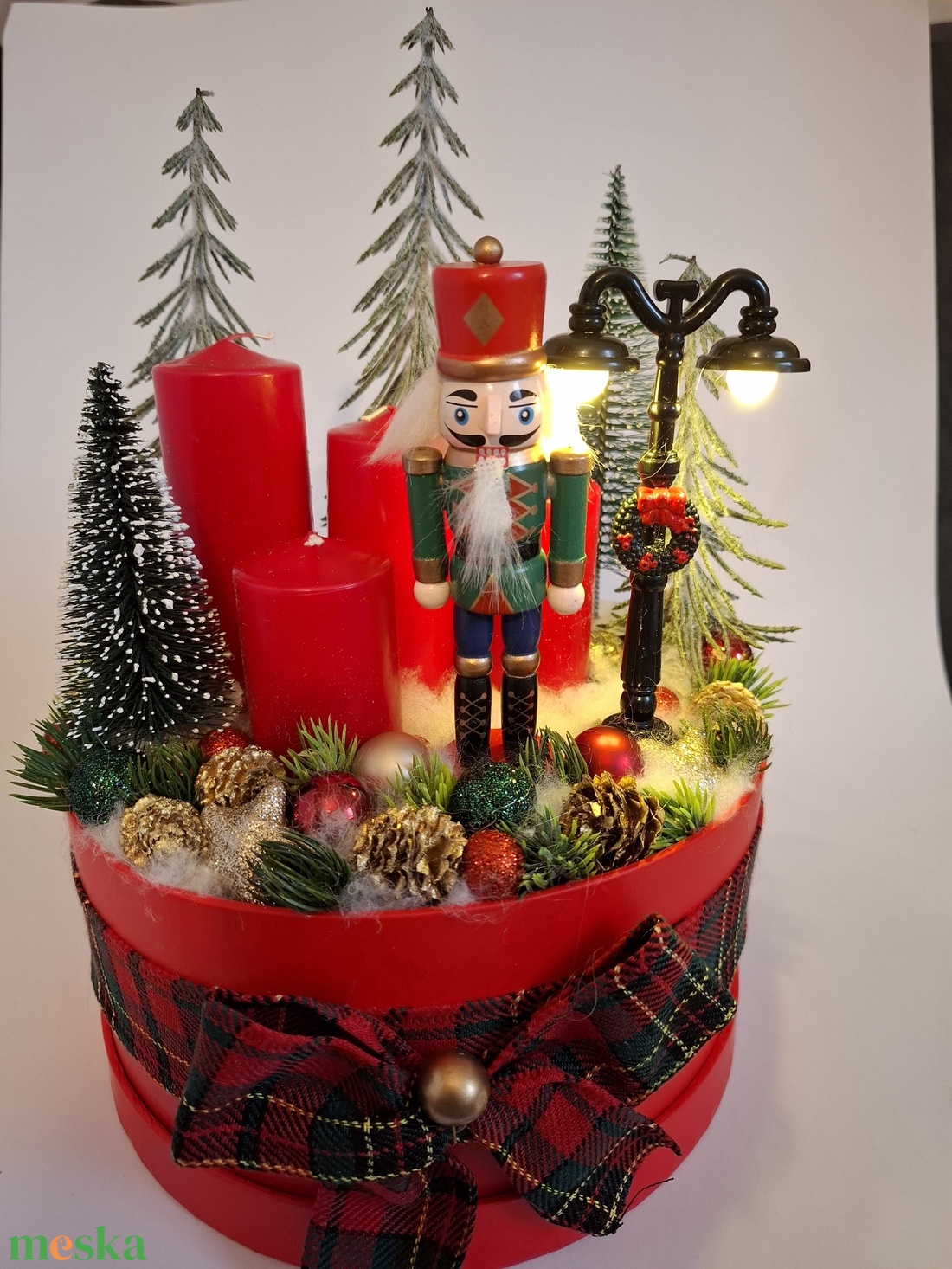 Adventi box diótörös - karácsony - adventi díszek - adventi asztaldísz - Meska.hu