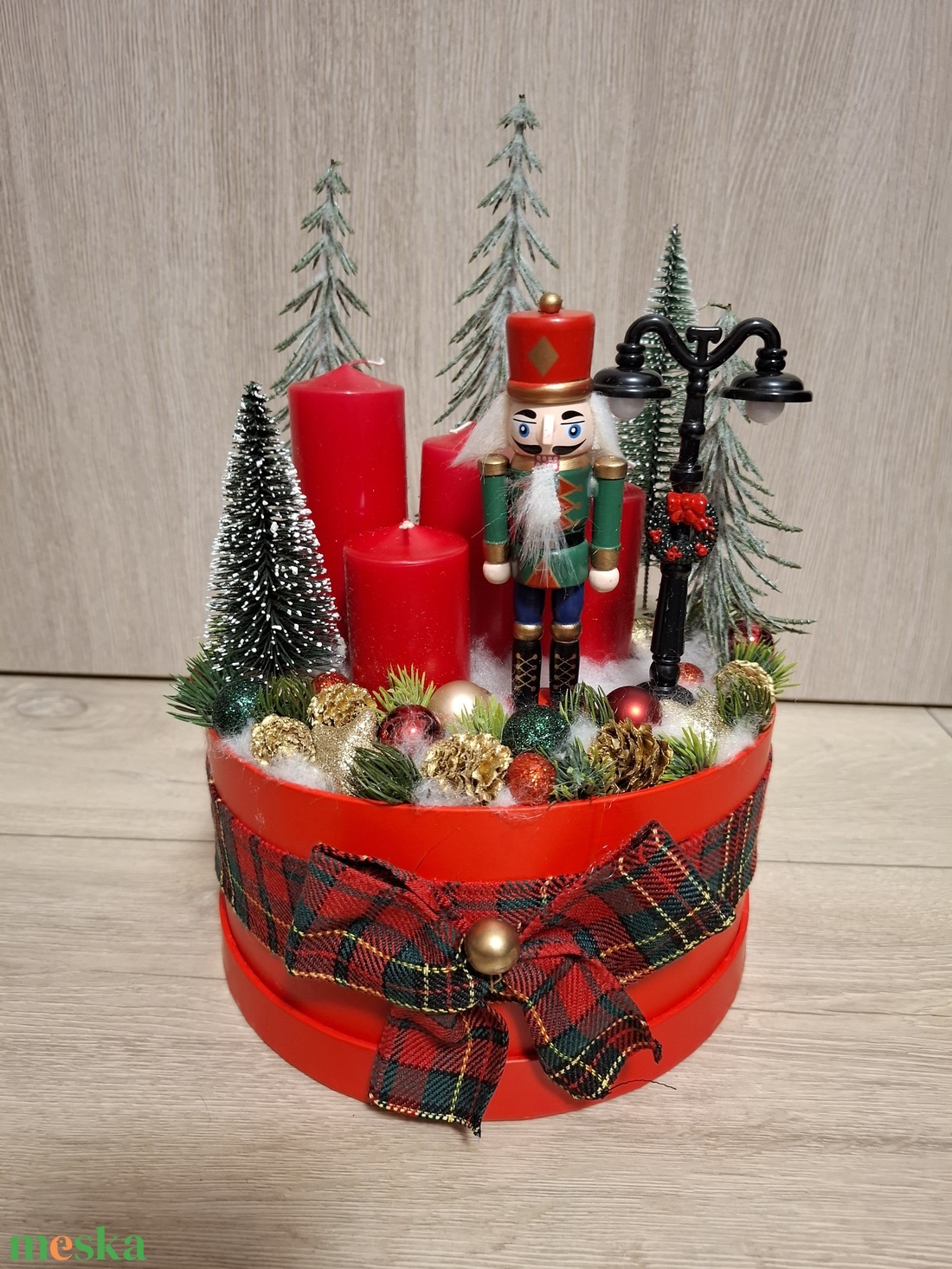 Adventi box diótörös - karácsony - adventi díszek - adventi asztaldísz - Meska.hu