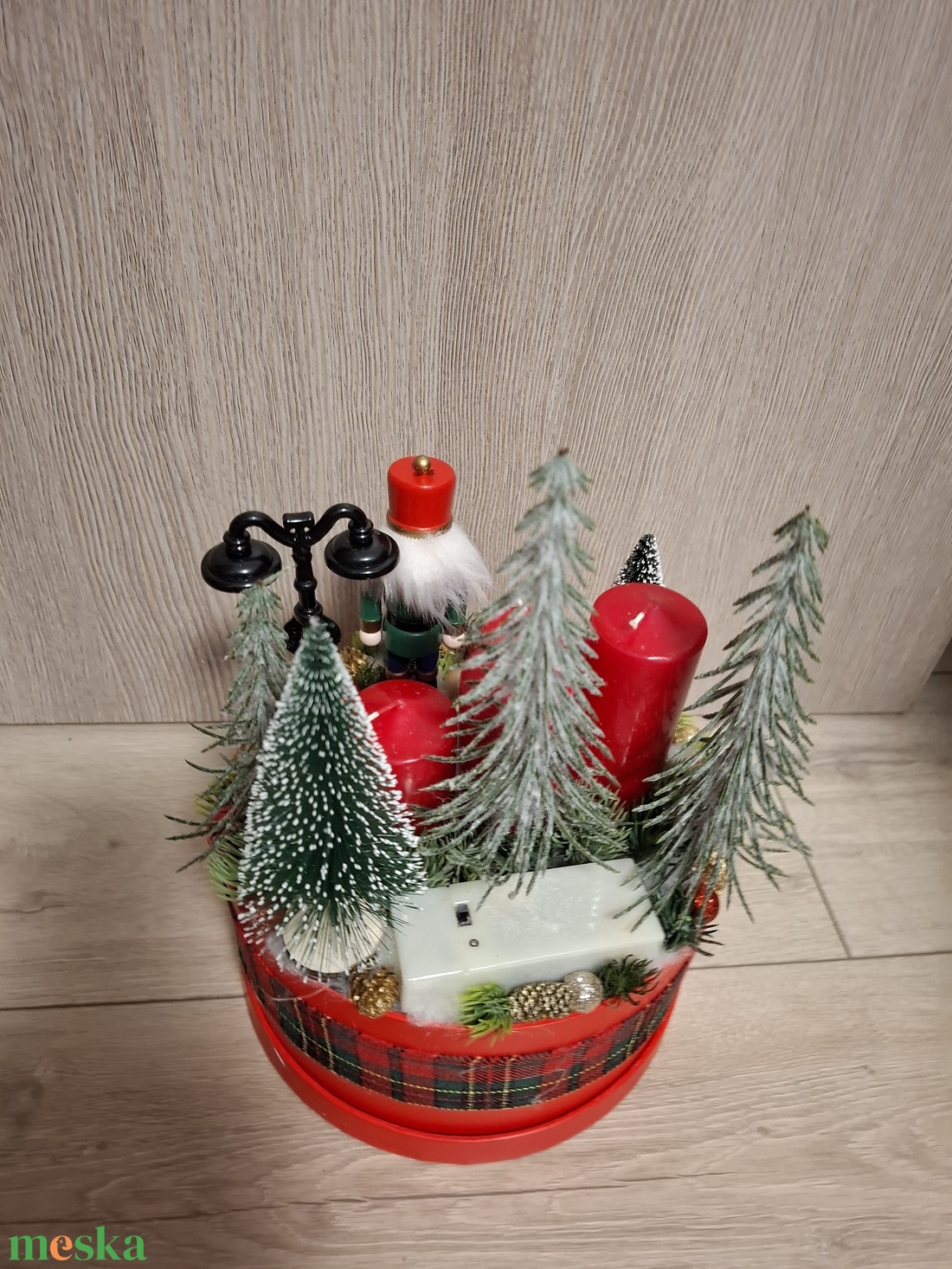 Adventi box diótörös - karácsony - adventi díszek - adventi asztaldísz - Meska.hu