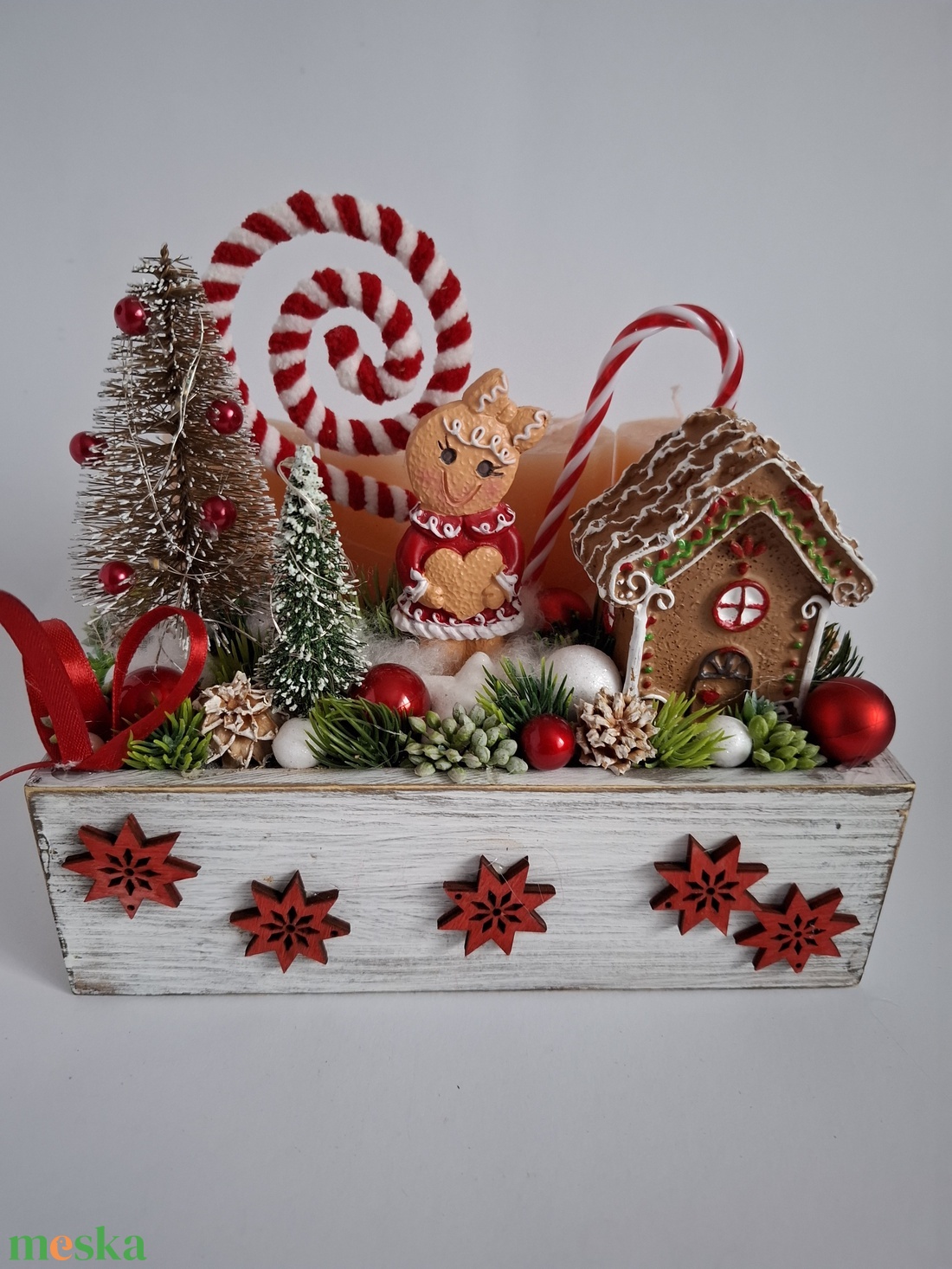 Adventi asztaldísz mézis - karácsony - adventi díszek - adventi asztaldísz - Meska.hu