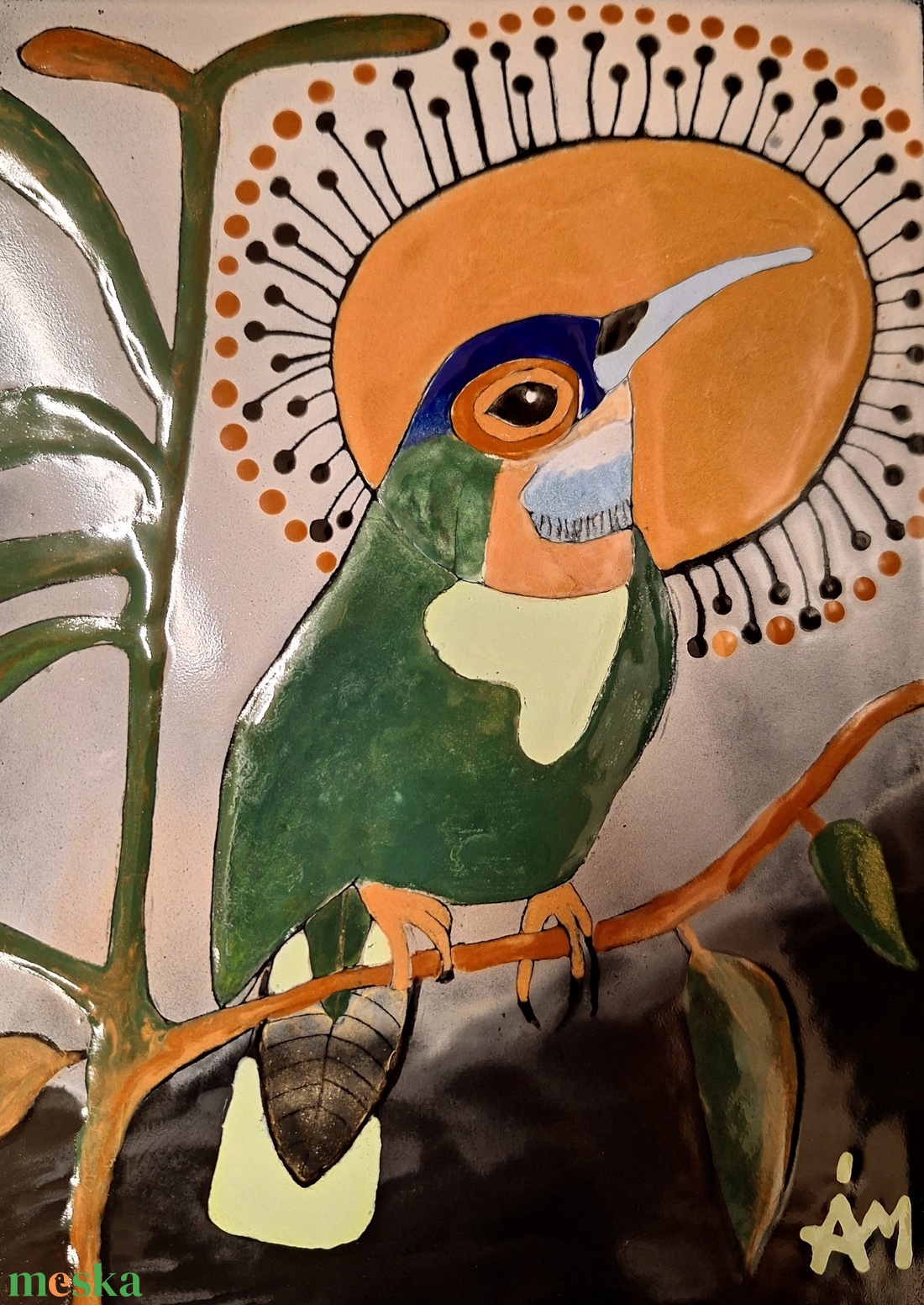 Napfényben-tűzzománc - művészet - festmény - tűzzománc - Meska.hu