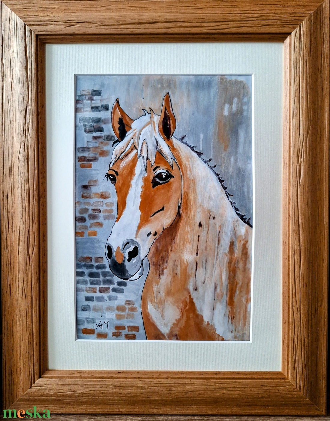 Csikó  - művészet - festmény - tűzzománc - Meska.hu